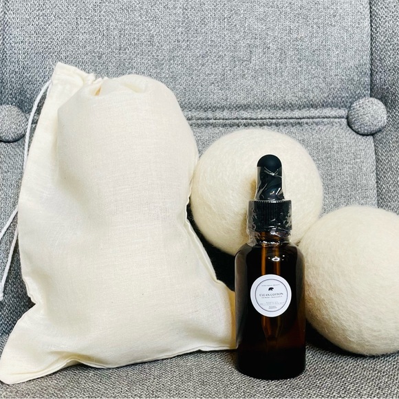 Natural Clean Cotton Laundry Fragrance & Eco-Friendly Wool Dryer Balls - Picture 3 of 3